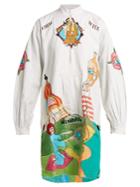 Kilometre Paris Temple Hill Embroidered Denim Shirtdress