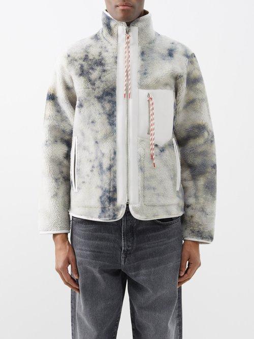 Aries - Reversible Tie-dye Leather Jacket - Mens - Natural