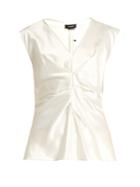 Isabel Marant Romney Pleated-front Satin Top