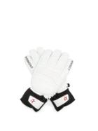 Matchesfashion.com Perfect Moment - Logo-embroidered Leather Ski Gloves - Womens - White