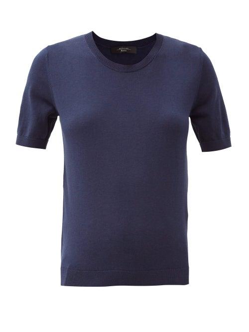 Matchesfashion.com Weekend Max Mara - Cardato T-shirt - Womens - Navy