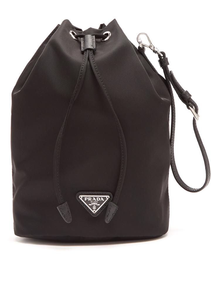 Prada Logo-plaque Nylon Pouch