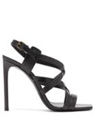 Matchesfashion.com Saint Laurent - Bea Crossover-strap Leather Sandals - Womens - Black