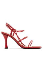 Matchesfashion.com Proenza Schouler - Square-toe Leather Sandals - Womens - Red
