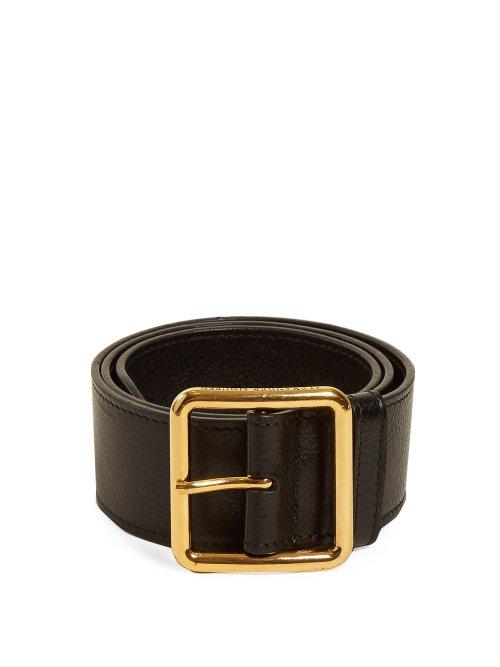 Matchesfashion.com Alexander Mcqueen - Leather Waist Belt - Womens - Black