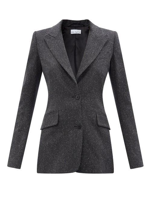 Raey - Single-breasted Speckled-tweed Suit Jacket - Womens - Grey Multi