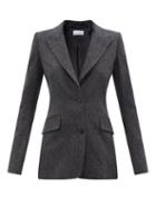 Raey - Single-breasted Speckled-tweed Suit Jacket - Womens - Grey Multi