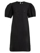 Matchesfashion.com Isabel Marant Toile - Wita Floral Embroidered Cotton Dress - Womens - Black