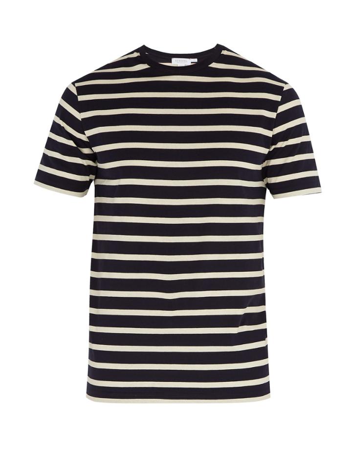 Sunspel Striped Crew Neck T-shirt