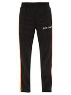 Matchesfashion.com Palm Angels - Rainbow Stripe Technical Jersey Track Pants - Mens - Black Multi