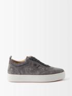 Christian Louboutin - Happyrui Suede Trainers - Mens - Grey