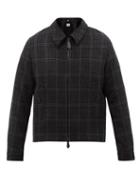 Mens Rtw Burberry - Hounslow Check Wool-blend Jacket - Mens - Black Grey
