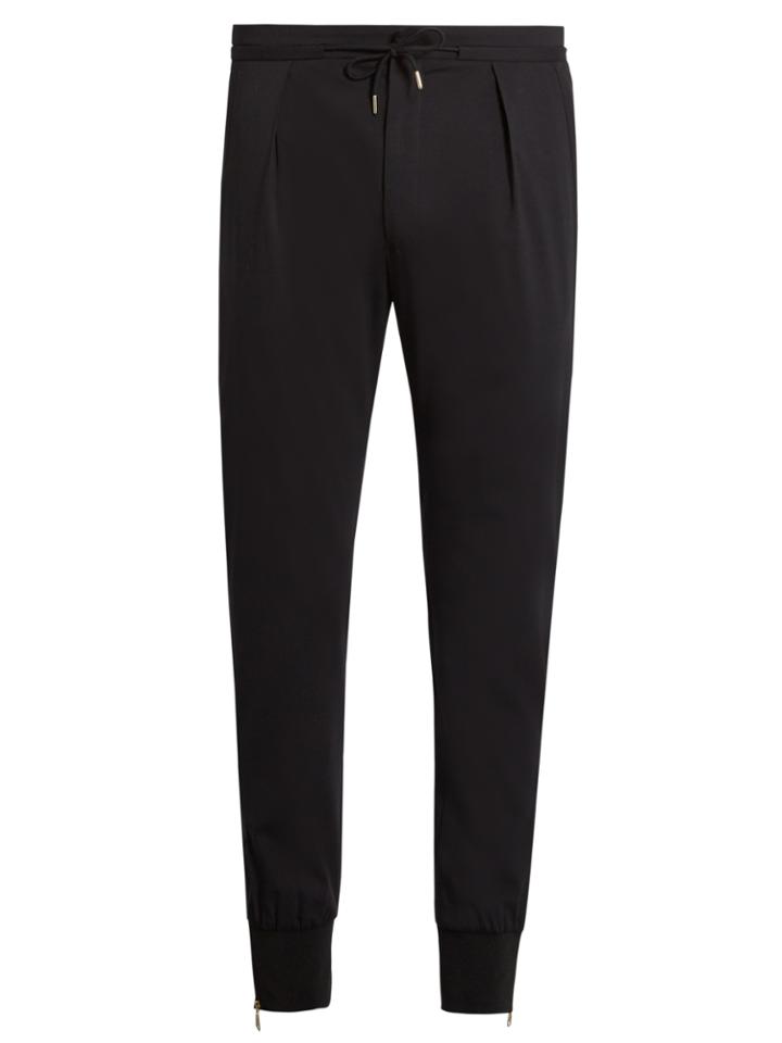 Paul Smith Zip-cuff Stretch-wool Track Pants