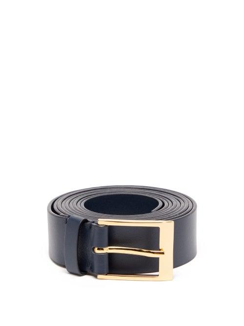 Matchesfashion.com Roksanda - Double Wrap Leather Belt - Womens - Navy