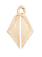 Matchesfashion.com Valentino Garavani - V-logo Silk-blend Shawl - Womens - Beige