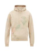 Matchesfashion.com John Elliott - Beach Marbled Cotton Hooded Sweatshirt - Mens - Beige Multi