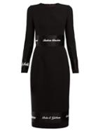 Matchesfashion.com Dolce & Gabbana - Contrast Panel Dress - Womens - Black