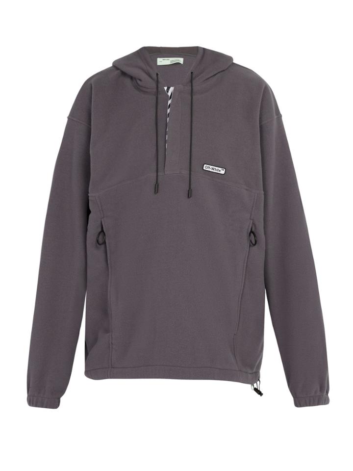 Off-white Polar Fleece Hooded Jacket