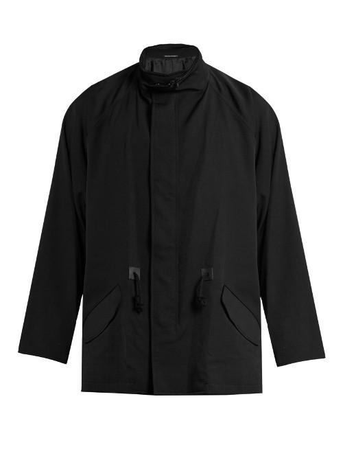 Yohji Yamamoto Detachable-scarf Wool Overcoat