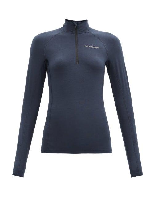 Matchesfashion.com Peak Performance - Magic Wool-blend Base-layer Top - Womens - Dark Navy