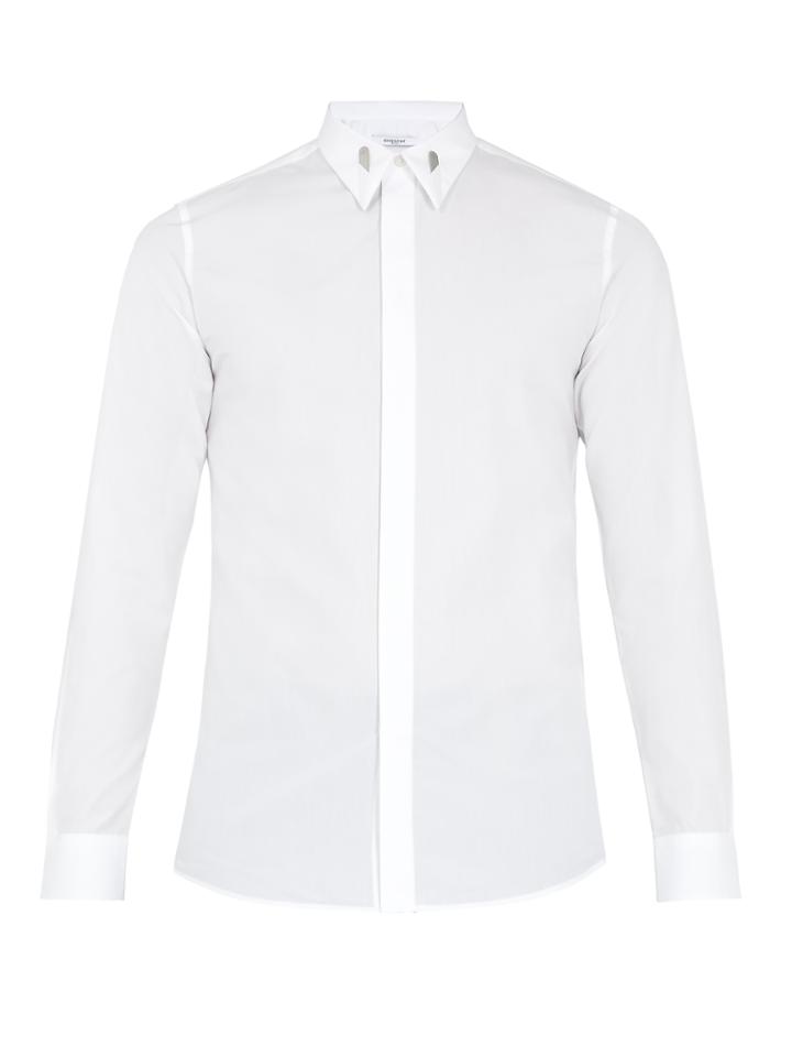 Givenchy Single-cuff Collar-tipped Cotton Shirt