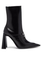 Ladies Shoes Thebe Magugu - Sunday Best Logo-plaque Leather Ankle Boots - Womens - Black
