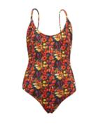 Matchesfashion.com Muzungu Sisters - Holly Poppy Print Swimsuit - Womens - Black Multi