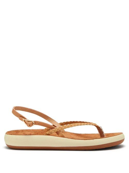 Matchesfashion.com Ancient Greek Sandals - Hera Braids Leather Sandals - Womens - Beige