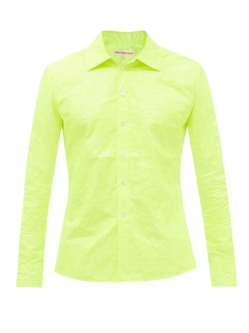 Walter Van Beirendonck - Crinkle-effect Pvc Shirt - Mens - Yellow