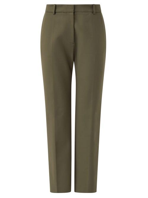 Joseph - Coleman Slim-leg Gabardine Trousers - Womens - Khaki