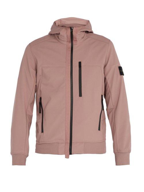 Matchesfashion.com Stone Island - Soft Shell R Waterproof Hooded Jacket - Mens - Light Pink
