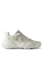 Acne Studios - Bolzter Distressed Mesh And Suede Trainers - Mens - White