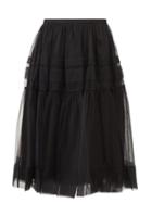Molly Goddard - Ebba Tulle Midi Skirt - Womens - Black
