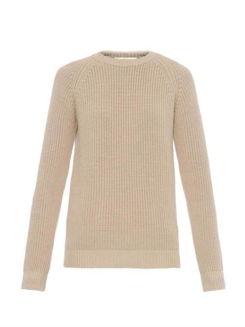 Esk Georgie Contrast-panel Ribbed-knit Sweater