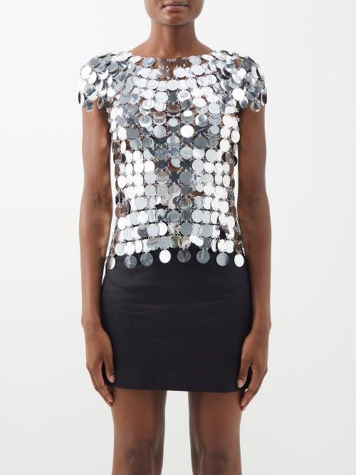 Paco Rabanne - Chainmail Top - Womens - Silver