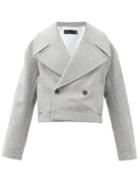 Matchesfashion.com Haider Ackermann - Caban Double-breasted Wool-blend Coat - Womens - Grey