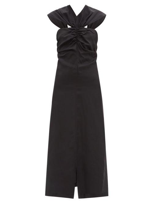 Matchesfashion.com Colville - Ruched Crepe Midi Dress - Womens - Black