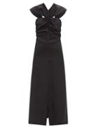 Matchesfashion.com Colville - Ruched Crepe Midi Dress - Womens - Black