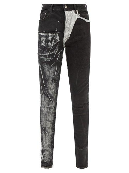 Rick Owens Drkshdw - Tyrone Coated Slim-leg Jeans - Mens - Black