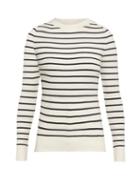 Matchesfashion.com Joostricot - Striped Cotton Blend Sweater - Womens - White Navy