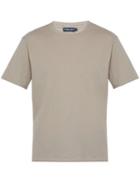 Matchesfashion.com Frescobol Carioca - Crew Neck Cotton Blend T Shirt - Mens - Grey