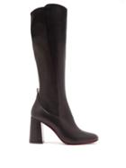 Matchesfashion.com Christian Louboutin - Kronobotte 85 Leather Knee Boots - Womens - Black