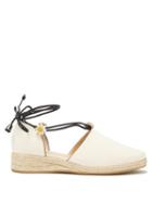 Matchesfashion.com Fabrizio Viti - Margarita Daisy-appliqud Canvas Espadrilles - Womens - White