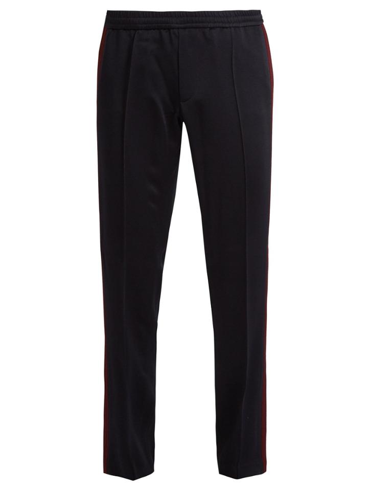 Valentino Side-stripe Satin-crepe Track Pants