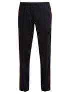 Valentino Side-stripe Satin-crepe Track Pants