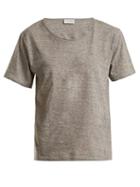 Matchesfashion.com Saint Laurent - Classic Crew Neck T Shirt - Womens - Light Grey