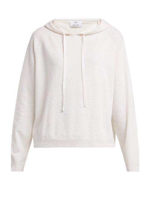 Matchesfashion.com Allude - Hooded Wool And Cashmere Blend Sweater - Womens - Cream