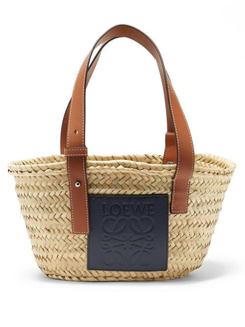 Matchesfashion.com Loewe Paula's Ibiza - Small Raffia Basket Bag - Womens - Blue Multi
