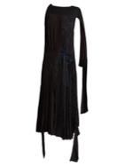Loewe Contrast-stitch Asymmetric Pleated Dress