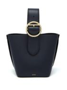 Matchesfashion.com Joseph - Sevres Mini Buckle Handle Leather Bag - Womens - Navy